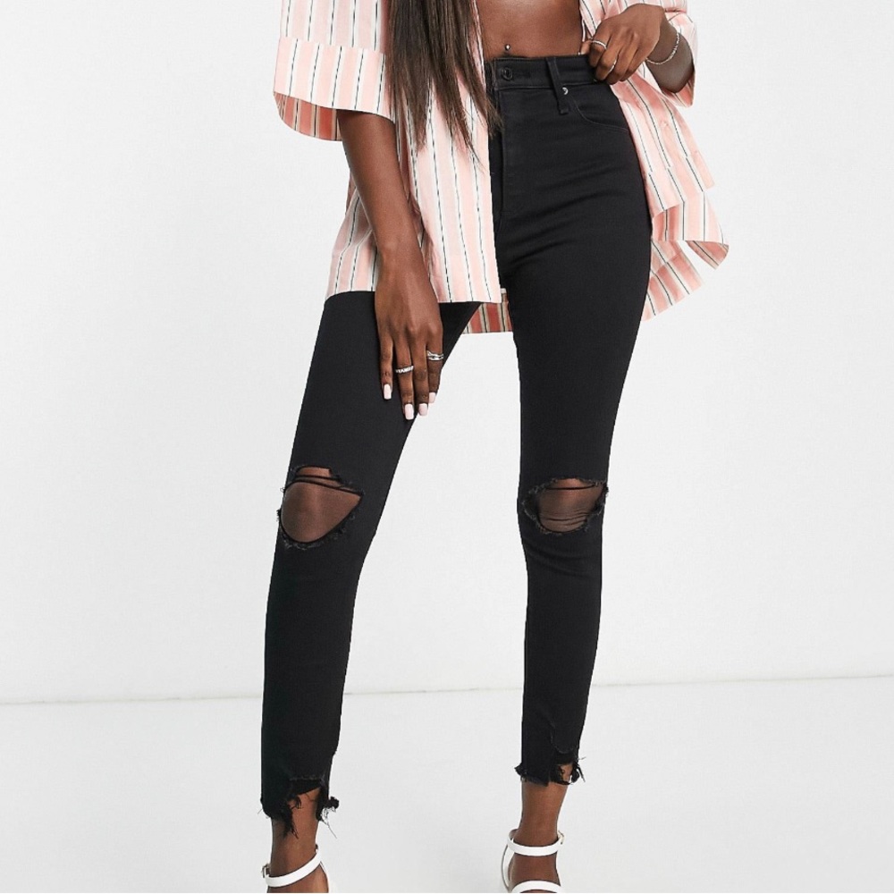 Abercrombie and Fitch High Rise Super Skinny Ankle Jeans